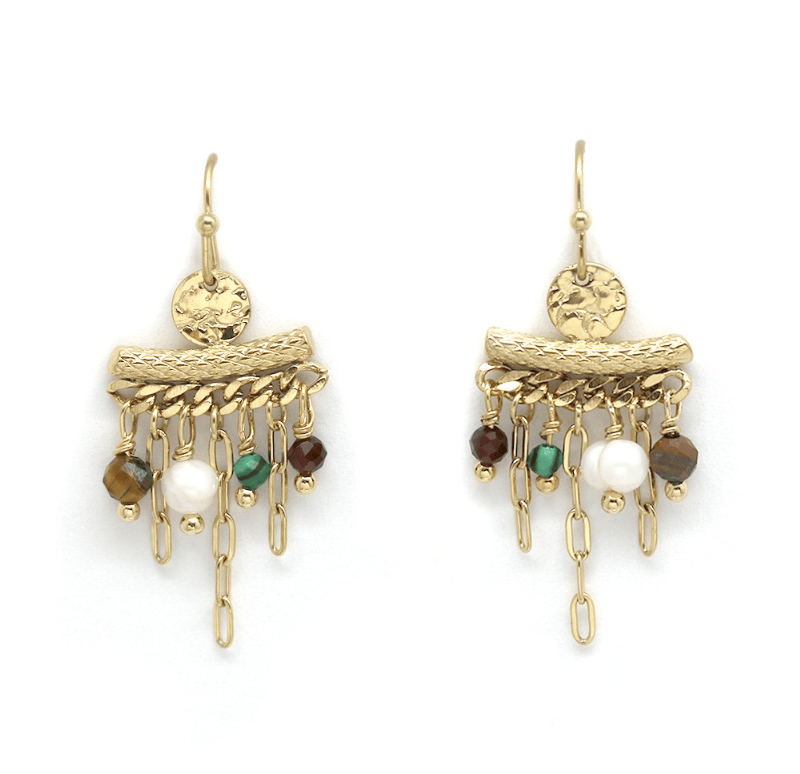 boucle oreille pierres naturelles