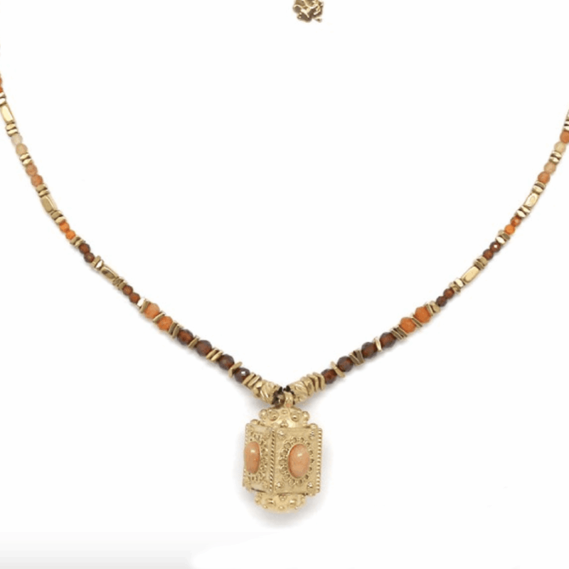 collier acier doré