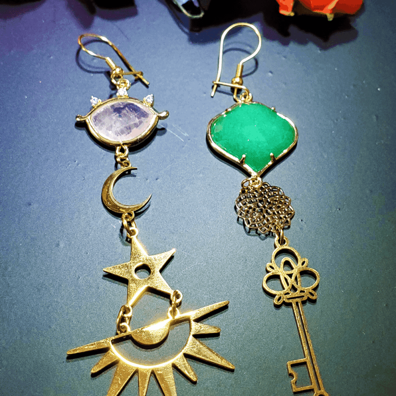 boucles oreilles eclair de lune