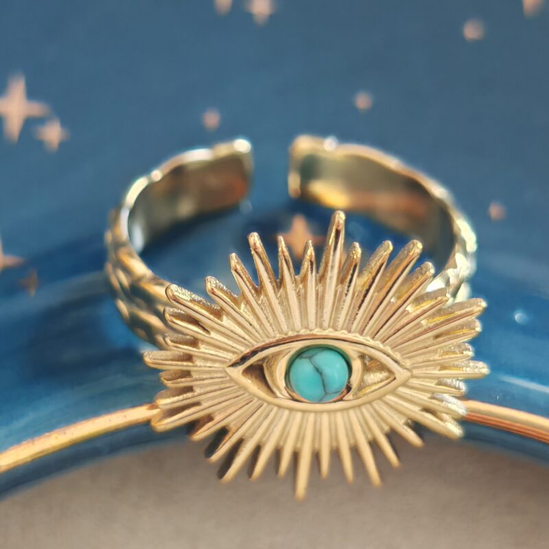 bague horus oeil de protection turquoise