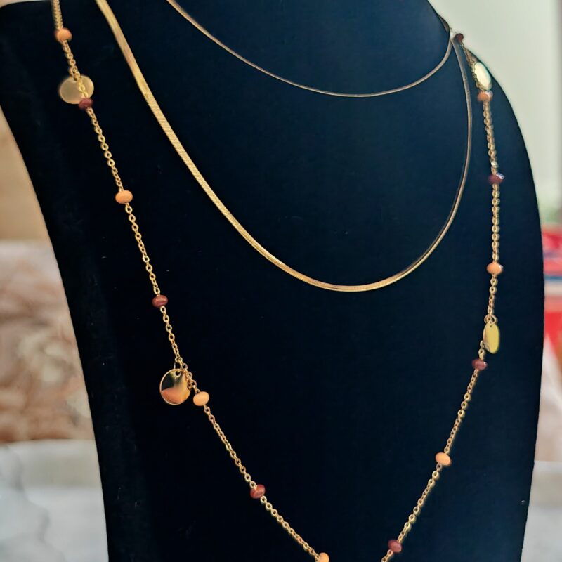 collier sautoir multirangs maeva pampilles et perles